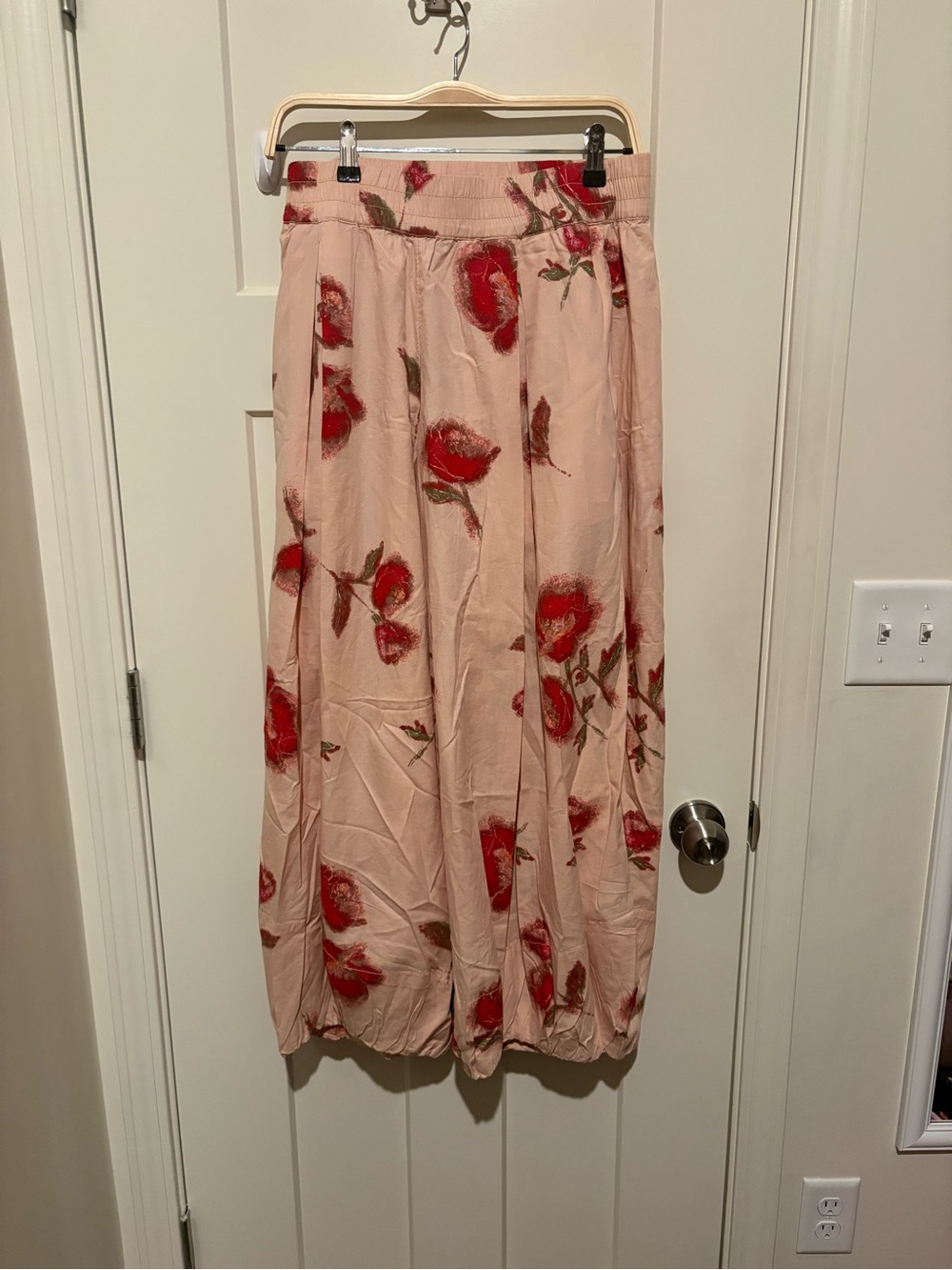 Free People Moonflower Printed Pull-On Balloon Pants Small Tea Combo NWT - Picture 4 of 7